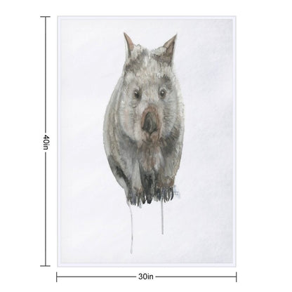 Common Wombat Throw Blanket