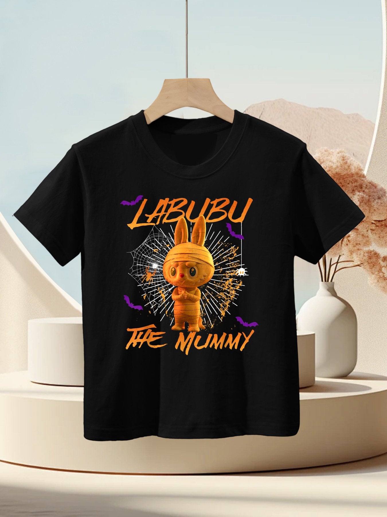 Funny Scary Labubu The Mummy Cute Labubu The Monsters Kids T-Shirt