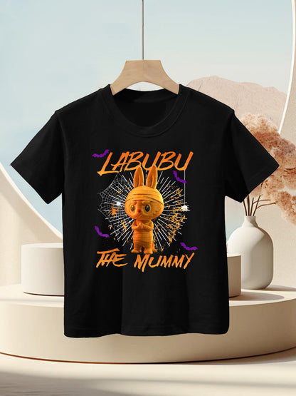 Funny Scary Labubu The Mummy Cute Labubu The Monsters Kids T-Shirt