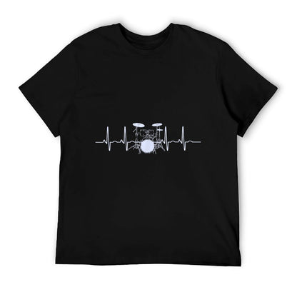 Drum Heartbeat Lifeline Music Lover Gift Drummer T-Shirt