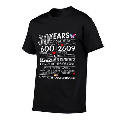 50 Years Of Marriage 50th Wedding Anniversary of Family T-Shirt