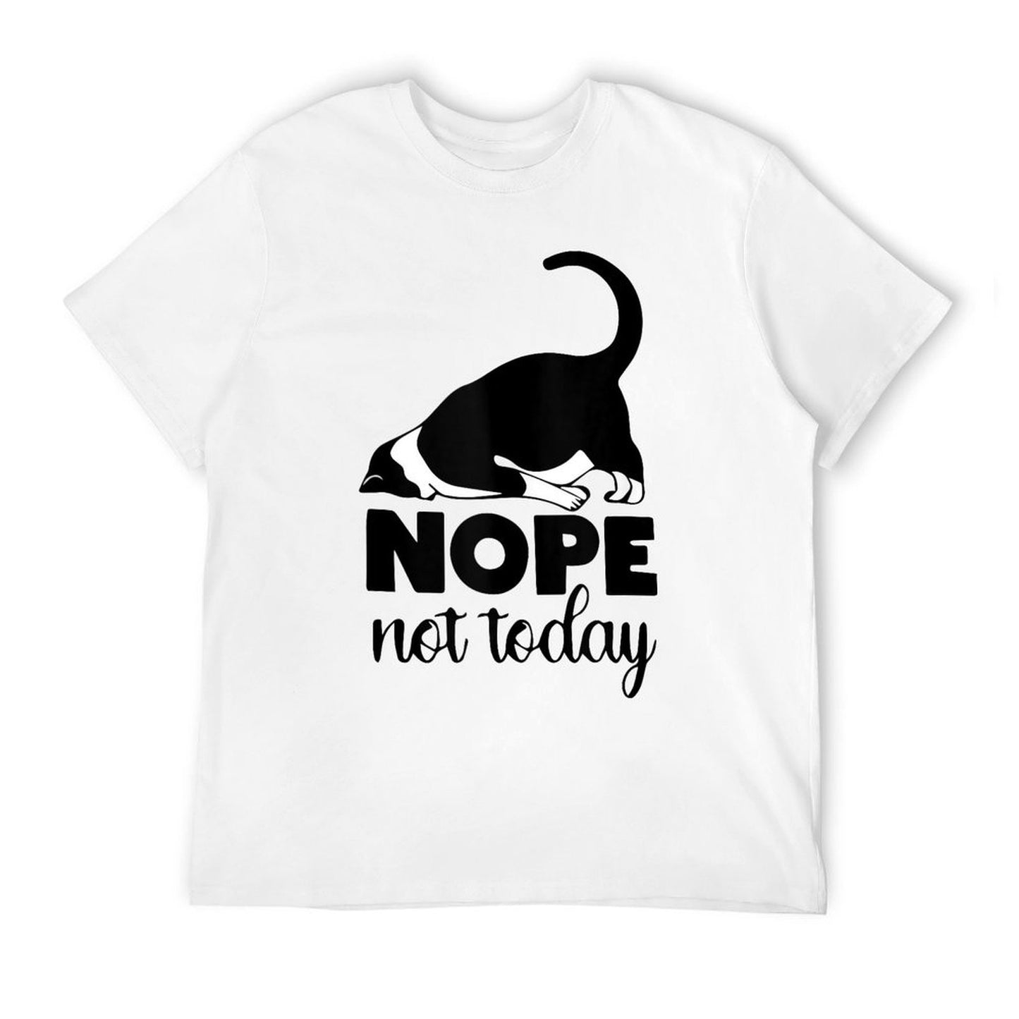 Nope Not Today Cat Funny Kitten Cat Mom Cat Dad Cat Lover  Relaxed-fit T-Shirt