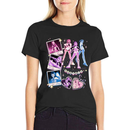 Kpop Demon Hunters Huntrix Mira Rumi & Zoey BFFs Collage  Relaxed-fit T-Shirt