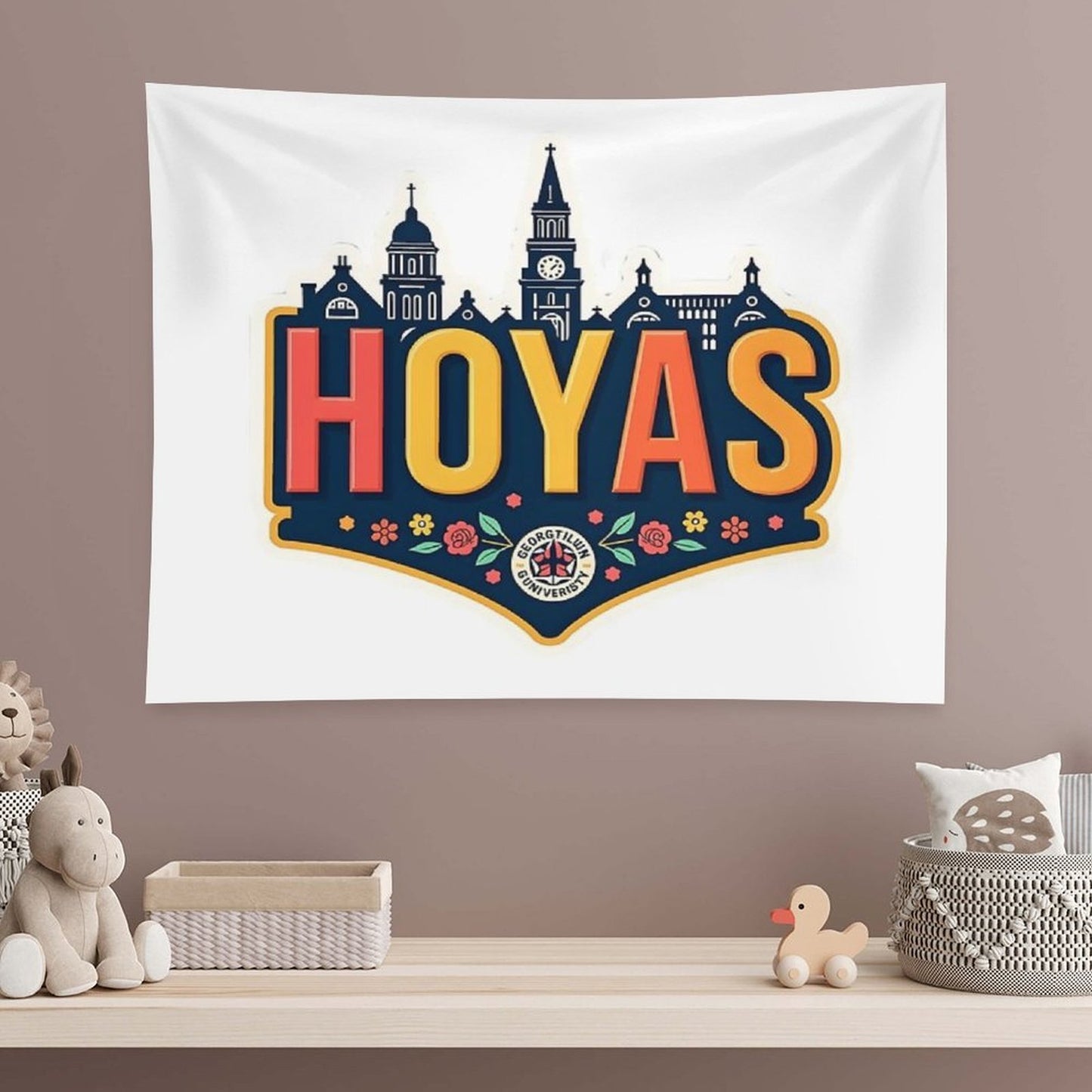 Georgetown Hoyas – Strength, Legacy & Team Spirit  NHK999 Sports Art Tapestry