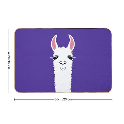 LLAMA PORTRAIT #6 Bath Mat