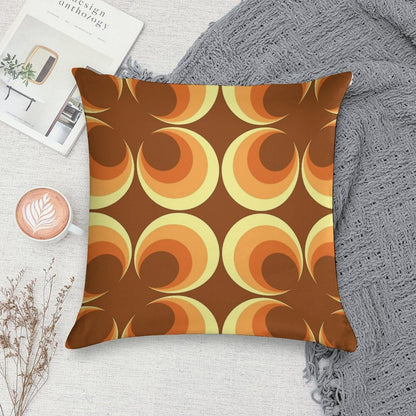 70's Retro 2 Starburst Soft Short Plush Fabric Throw Pillow