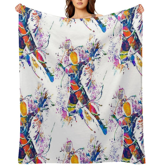 Badminton - Badminton Player - Badminton Smash Throw Blanket