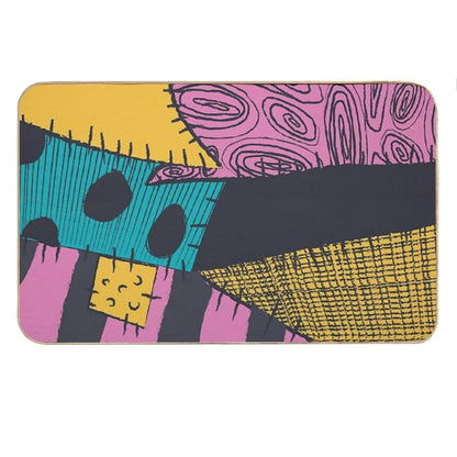 Nightmare Sewn Pattern Bath Mat