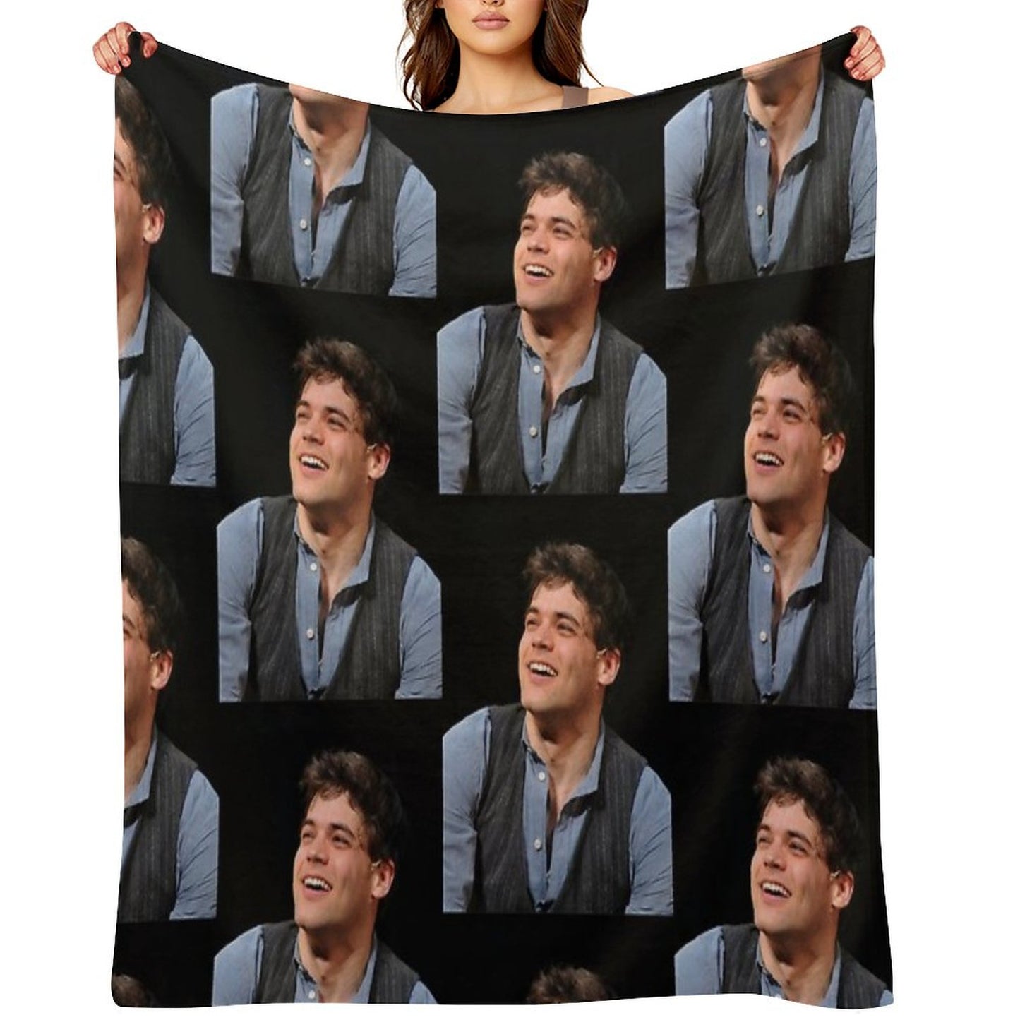 Jeremy Jordan Newsies Throw Blanket