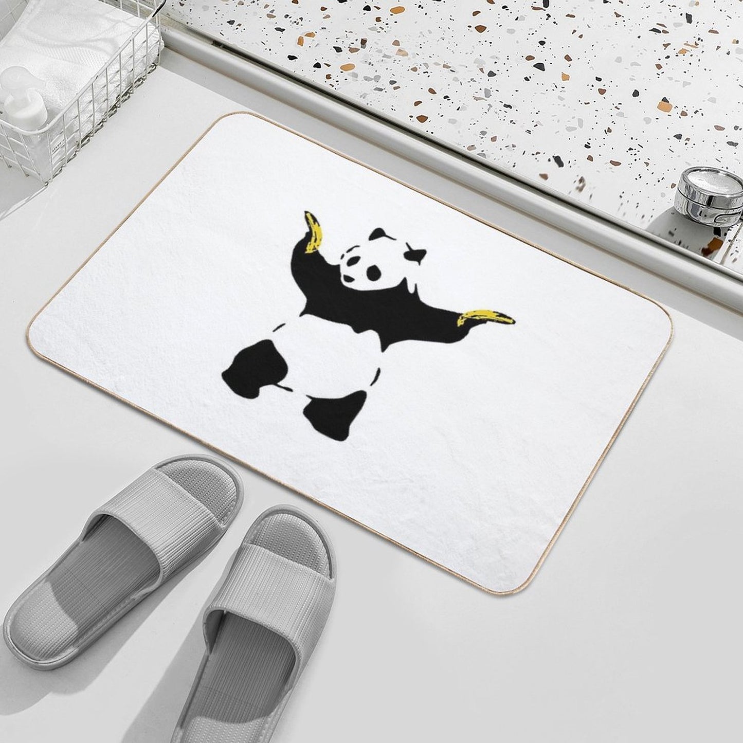 Bad Panda Stencil Bath Mat