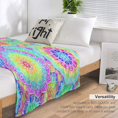 Psychedelic Summer Throw Blanket