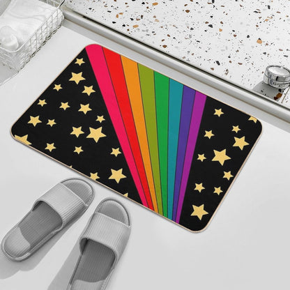 Stars And Rainbow  Non-Slip Bath Mat