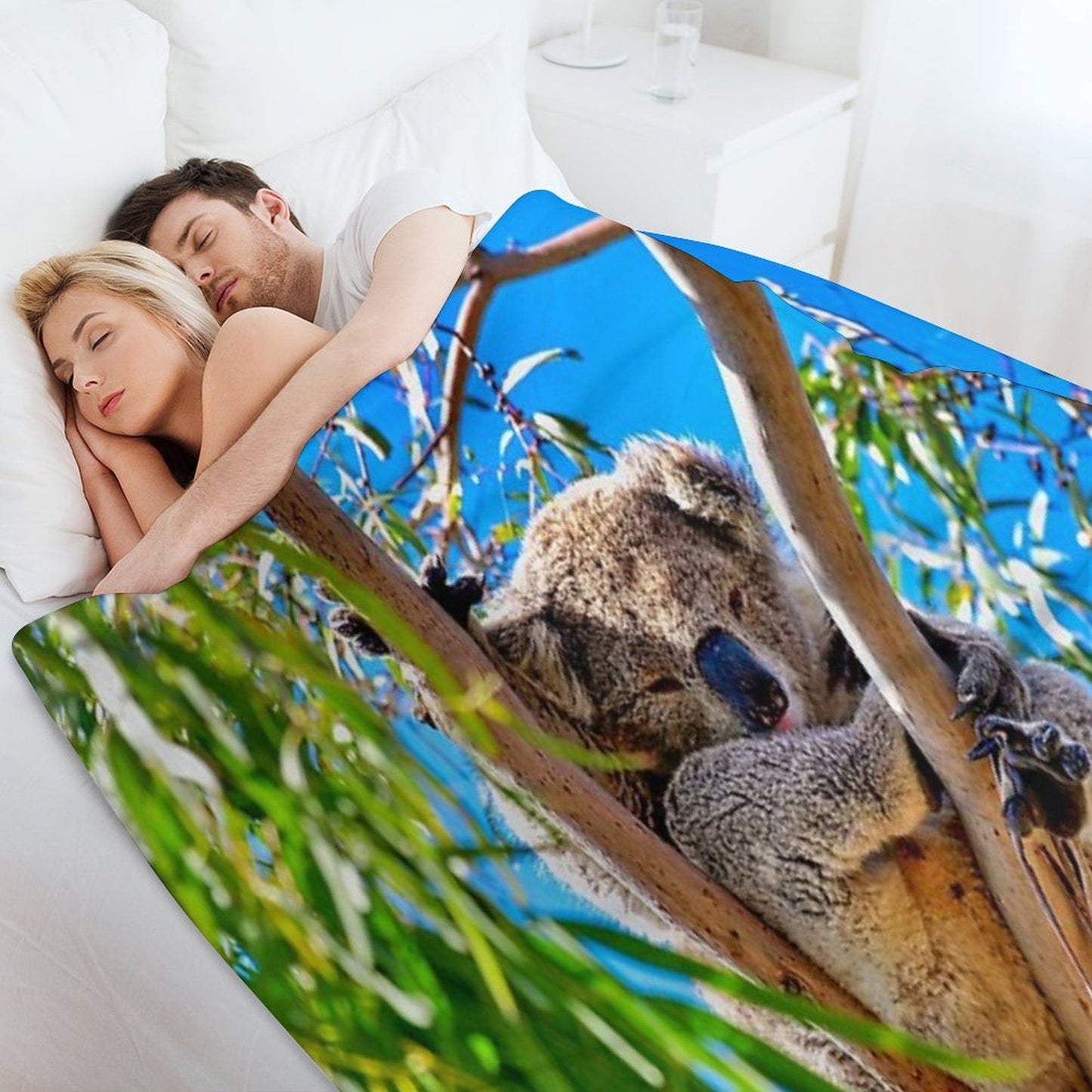 Lovely Australian Koala Bear Throw Blanket