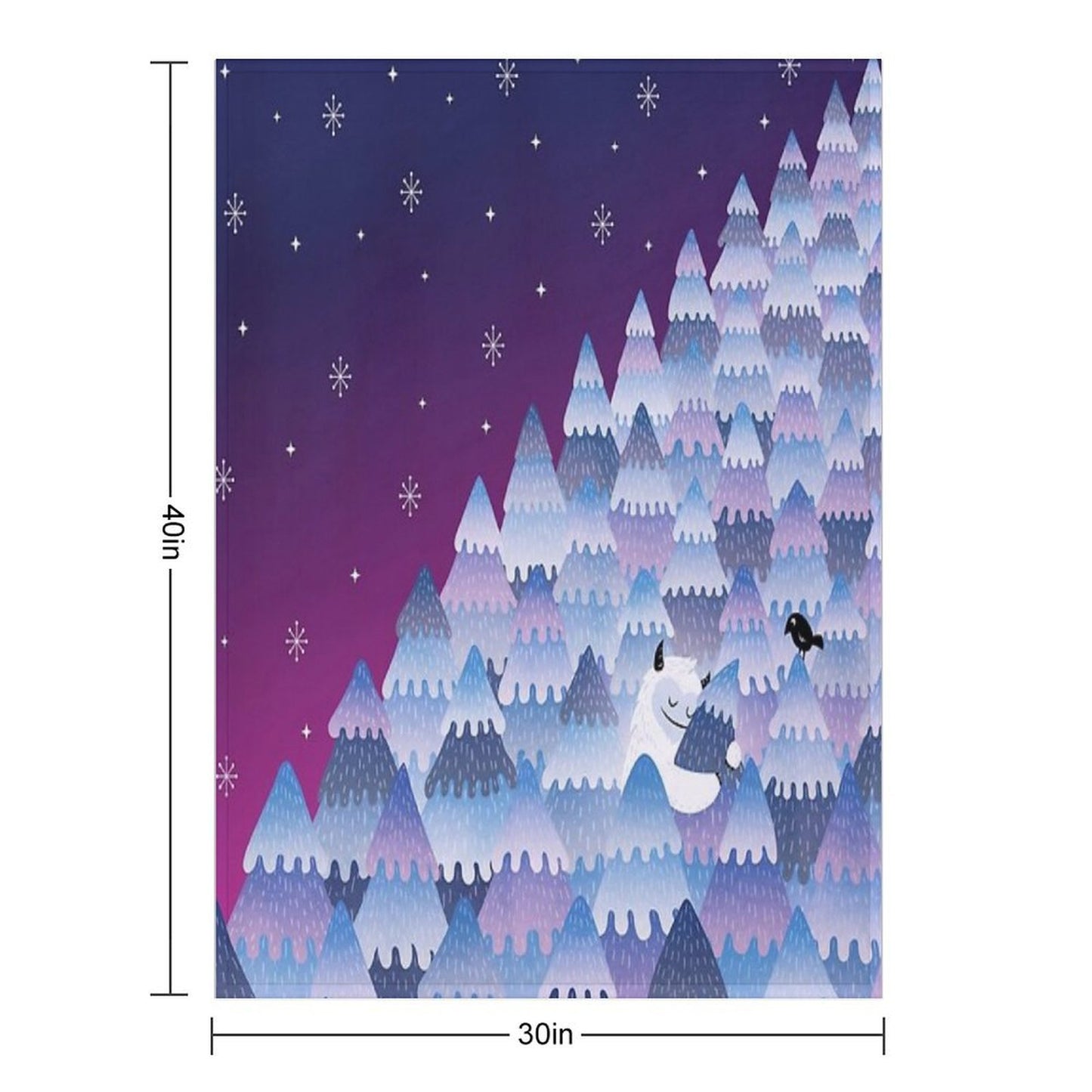 Tree Hugger (Night Version) Throw Blanket