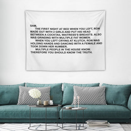 THE NOTE Tapestry