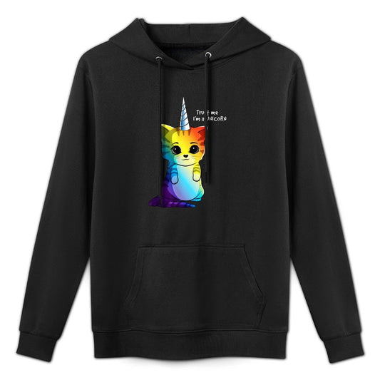 Caticorn T Shirt Unicorn Cat Kittycorn Girls Women Rainbow Breathable Fabric Hoodie