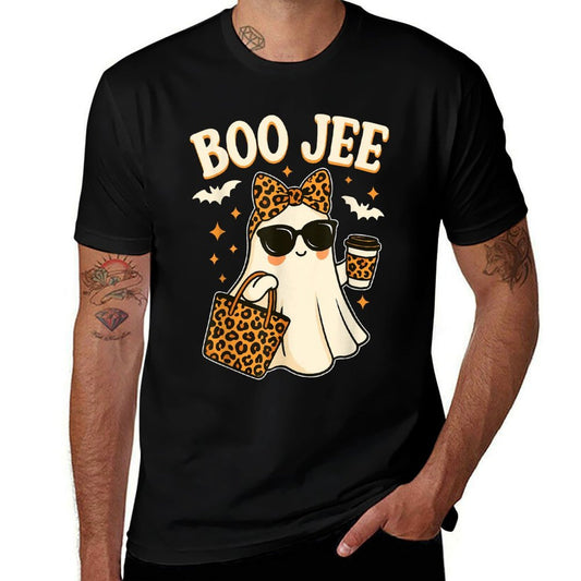 Boo JEE Ghost Halloween Women Girls Boojee Halloween  Summer-ready Fabric T-Shirt