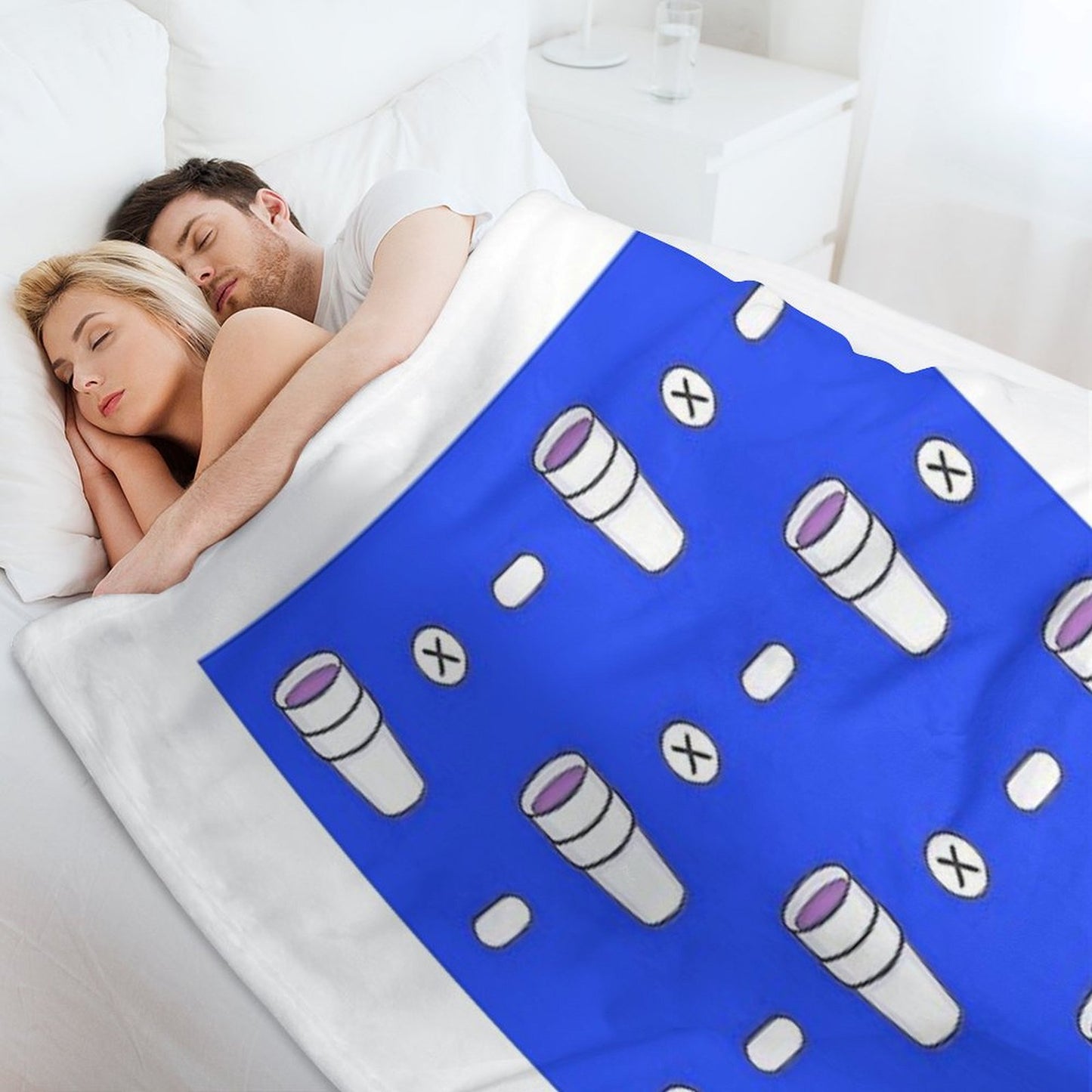 Lean & Pills (Dark Blue) Throw Blanket