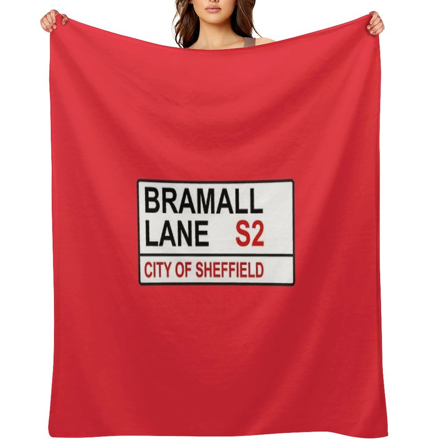 Sheffield Football Team Bramall Lane Street Sign Throw Blanket