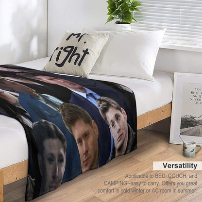 Dean Winchester Collage Throw Blanket
