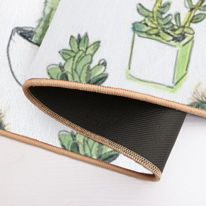 Watercolour Cacti & Succulents Bath Mat