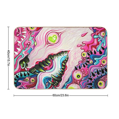 Glitterwolf Acrylic Painting  Long-Lasting Bath Mat