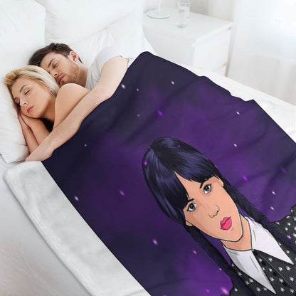 Wednesday Addams Jenna Ortega Throw Blanket