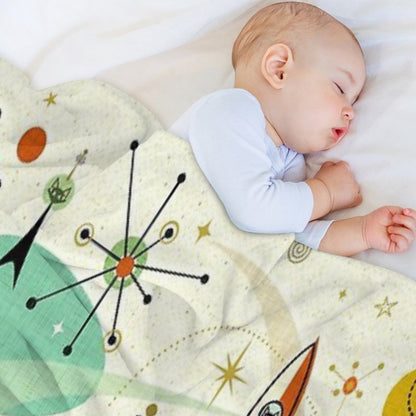 Atomic Cats in Space ©studioxtine Throw Blanket