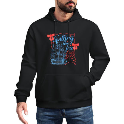 Coquette Spilling The Tea Since 1773 4th Of July Mens Womens All-Day Comfort Hoodie