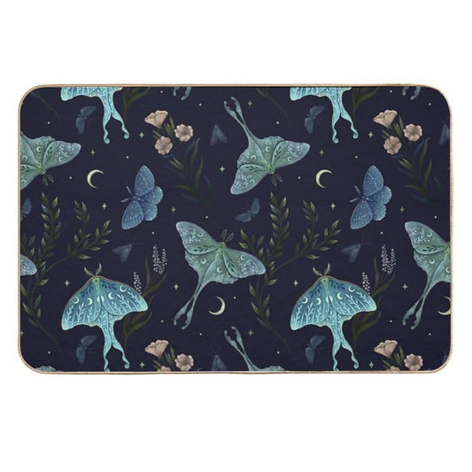 Luna Moth Pattern  Toxin-Free Bath Mat