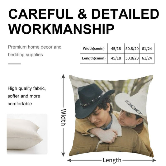 Slushy Noobz Brokeback Mountain Linen Throw Pillow Cover