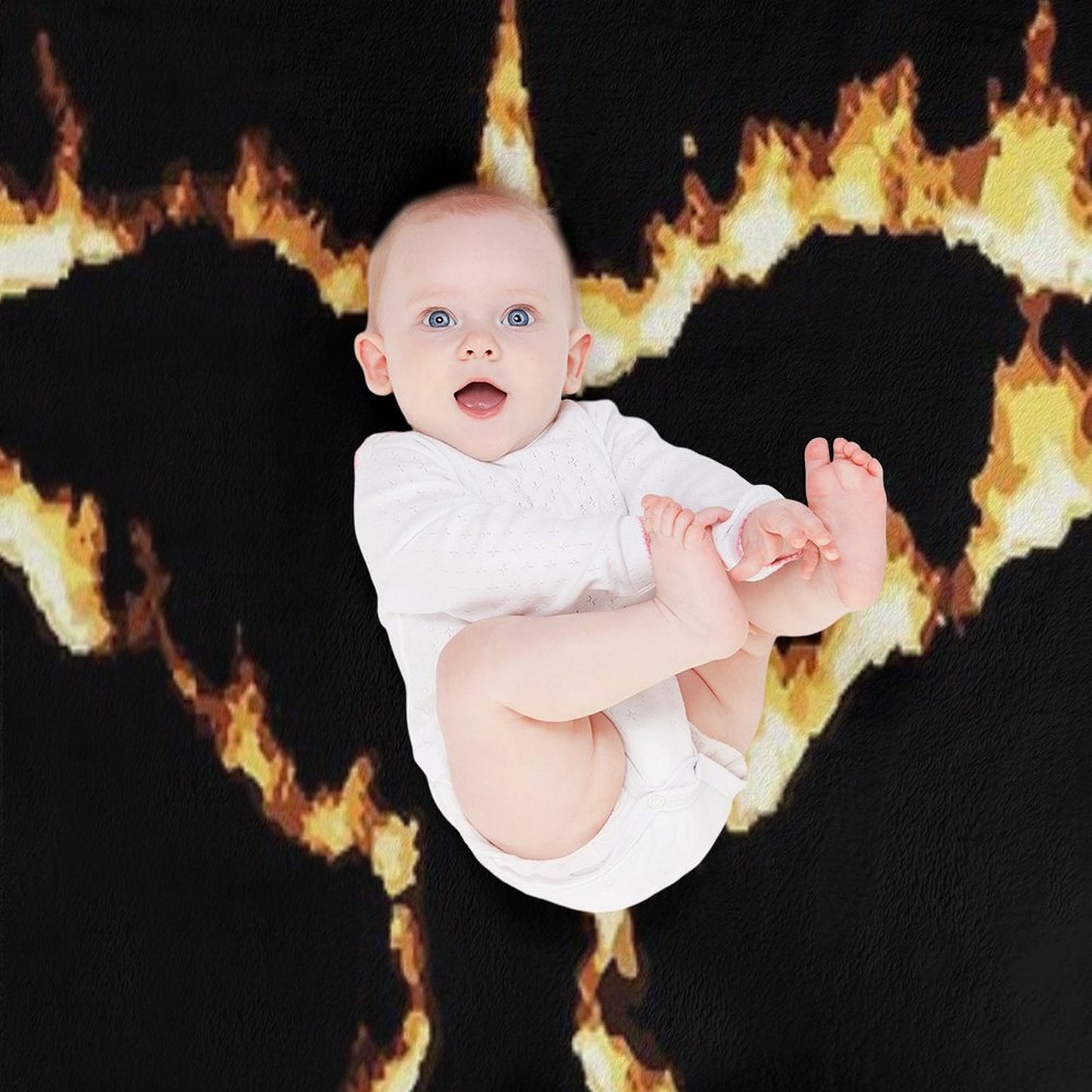 Fire Crow Throw Blanket