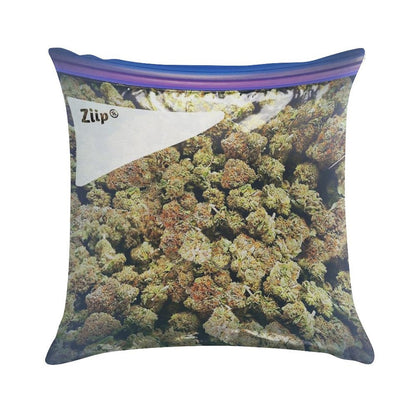 Weed Zip Lock Cannabis Extra Large Dank Soft Shrink-Resistant Throw Pillow