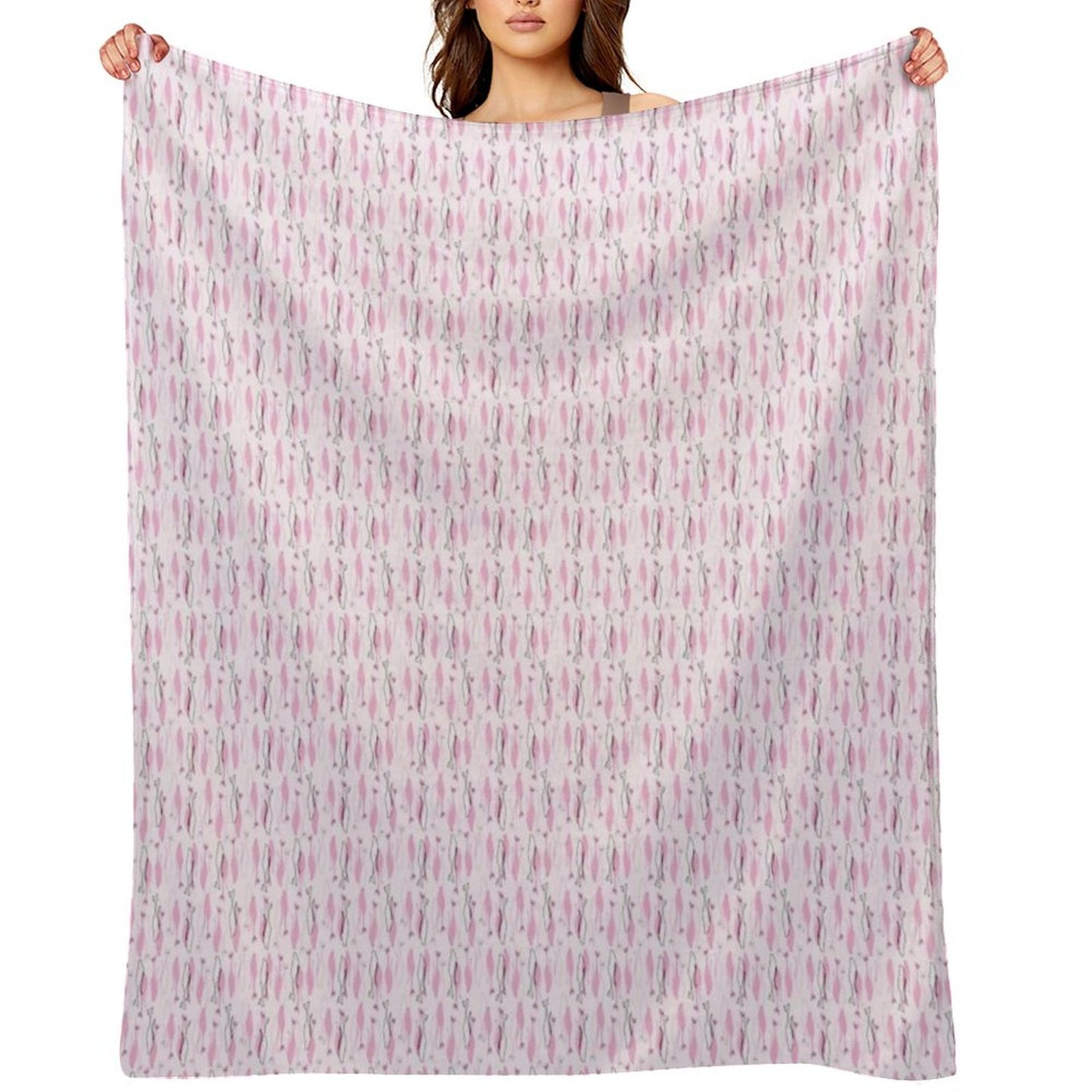 Atomic Kitties Throw Blanket