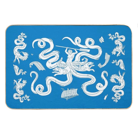 Scylla Mosaic - Blue Bath Mat
