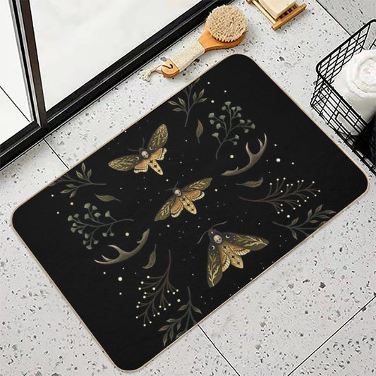 Death Head Moths Night Bath Mat