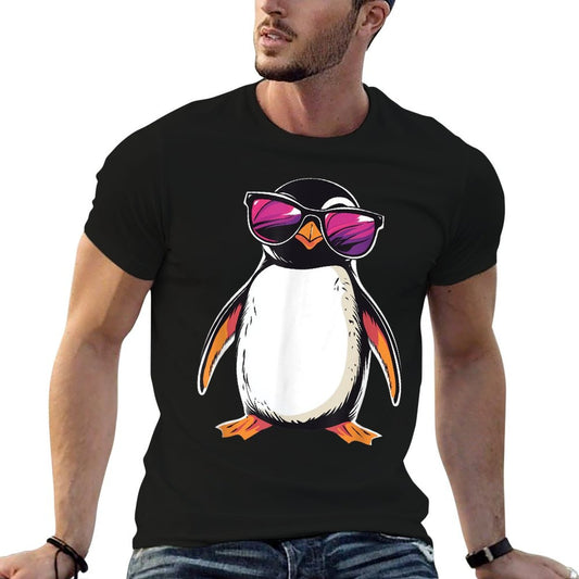 Penguin Wearing Sunglasses Bird Funny Graphic T-Shirt
