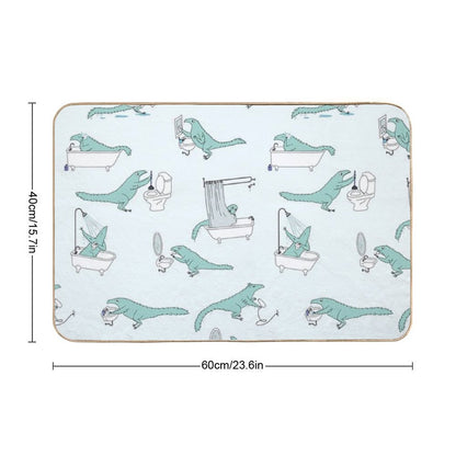 Bathroom Dinosaur Pattern Bath Mat