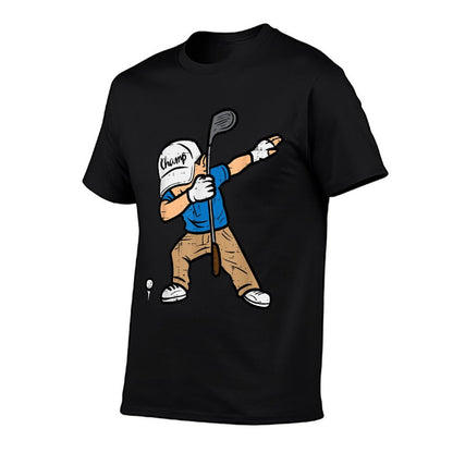 Dabbing Golfer Funny Golfing Golfer Dad Men Boys Kids Youth T-Shirt