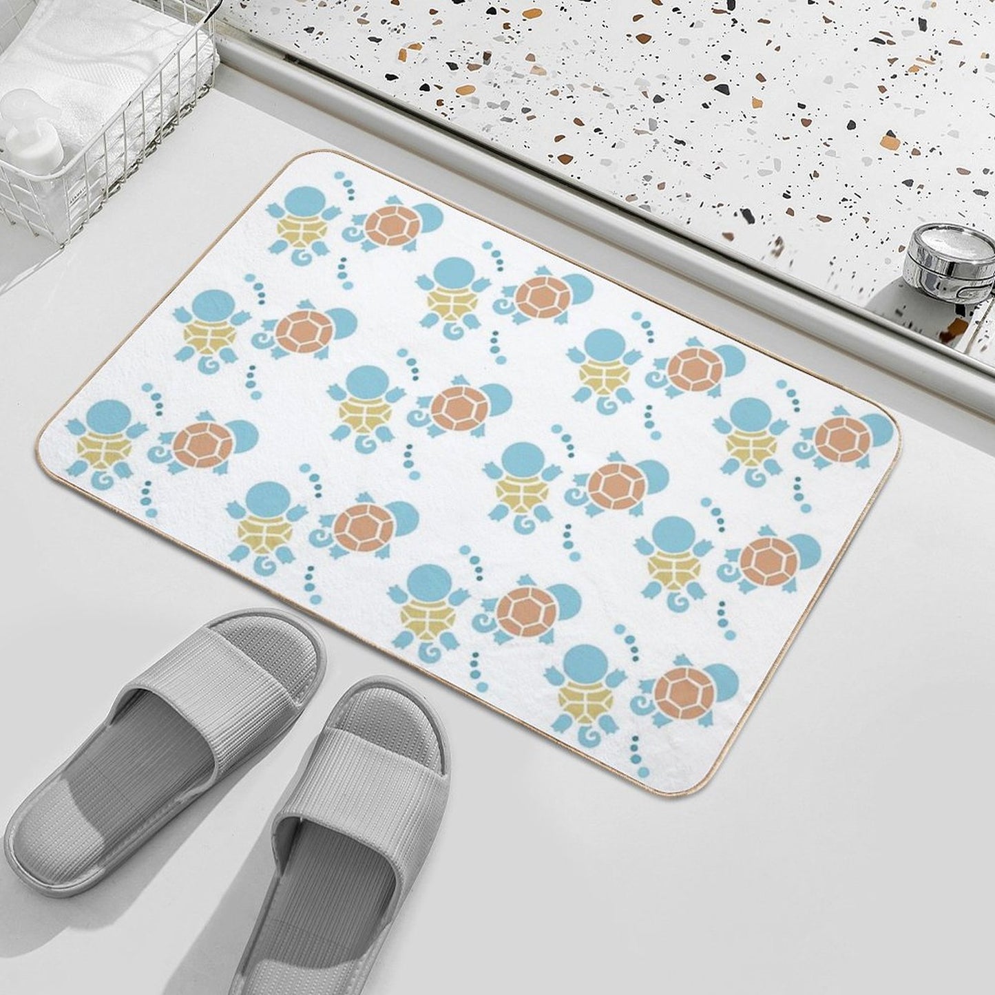 Poke Tiny Turtles Bath Mat