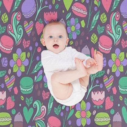 Macarons And Flowers Throw Blanket