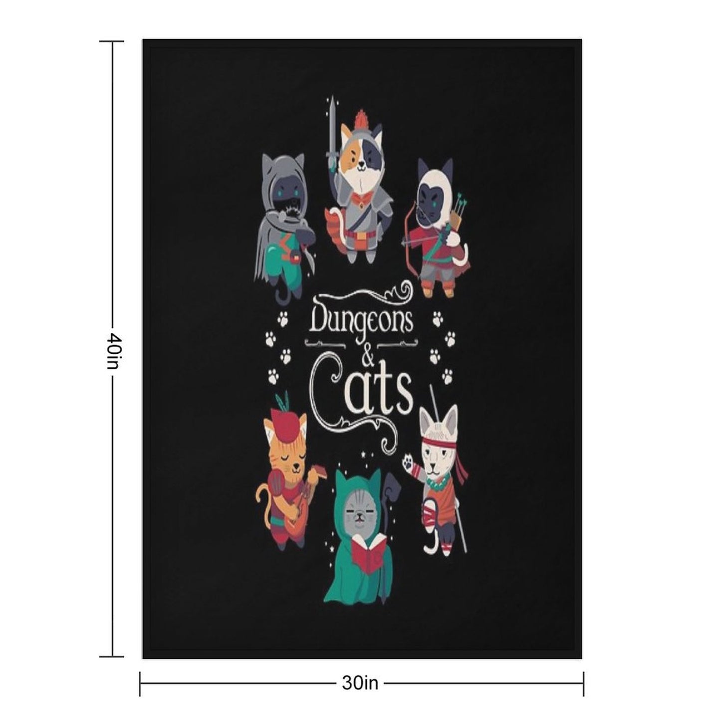 Dungeons And Cats 2.0 Throw Blanket