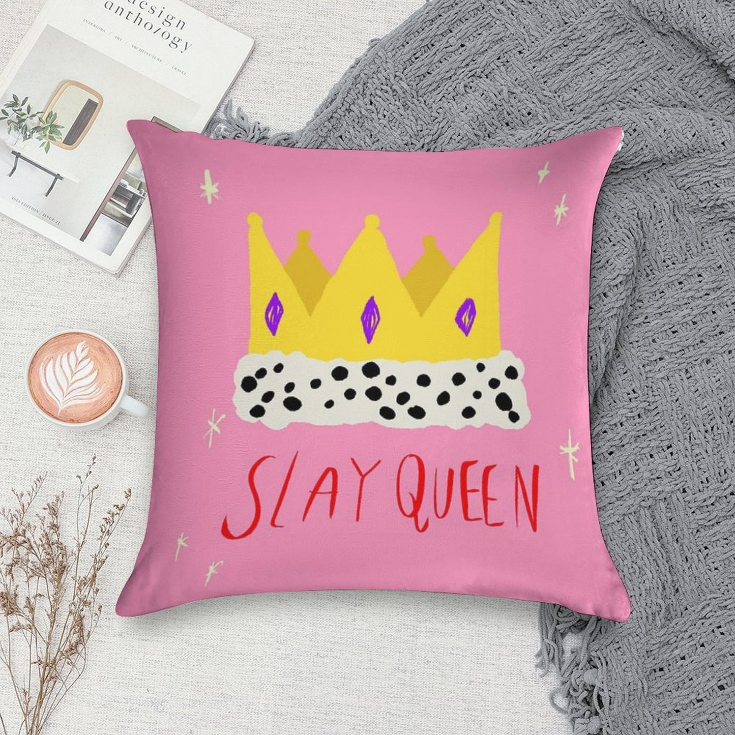 Slay Queen Soft Style Accent Throw Pillow