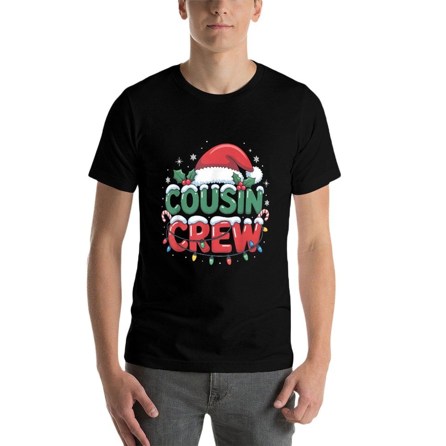 Cousin Crew Christmas Matching Family Holiday Outfit  Tagless Design T-Shirt