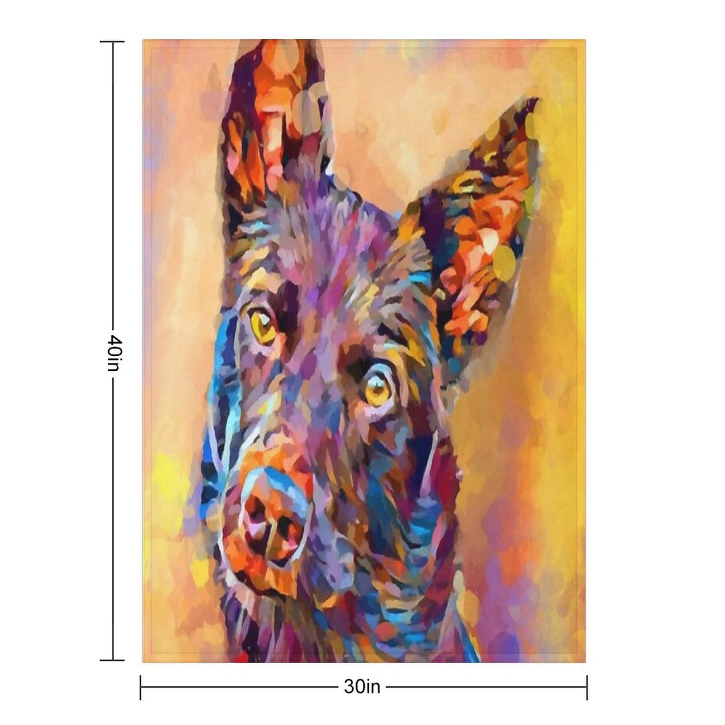 Kelpie Throw Blanket