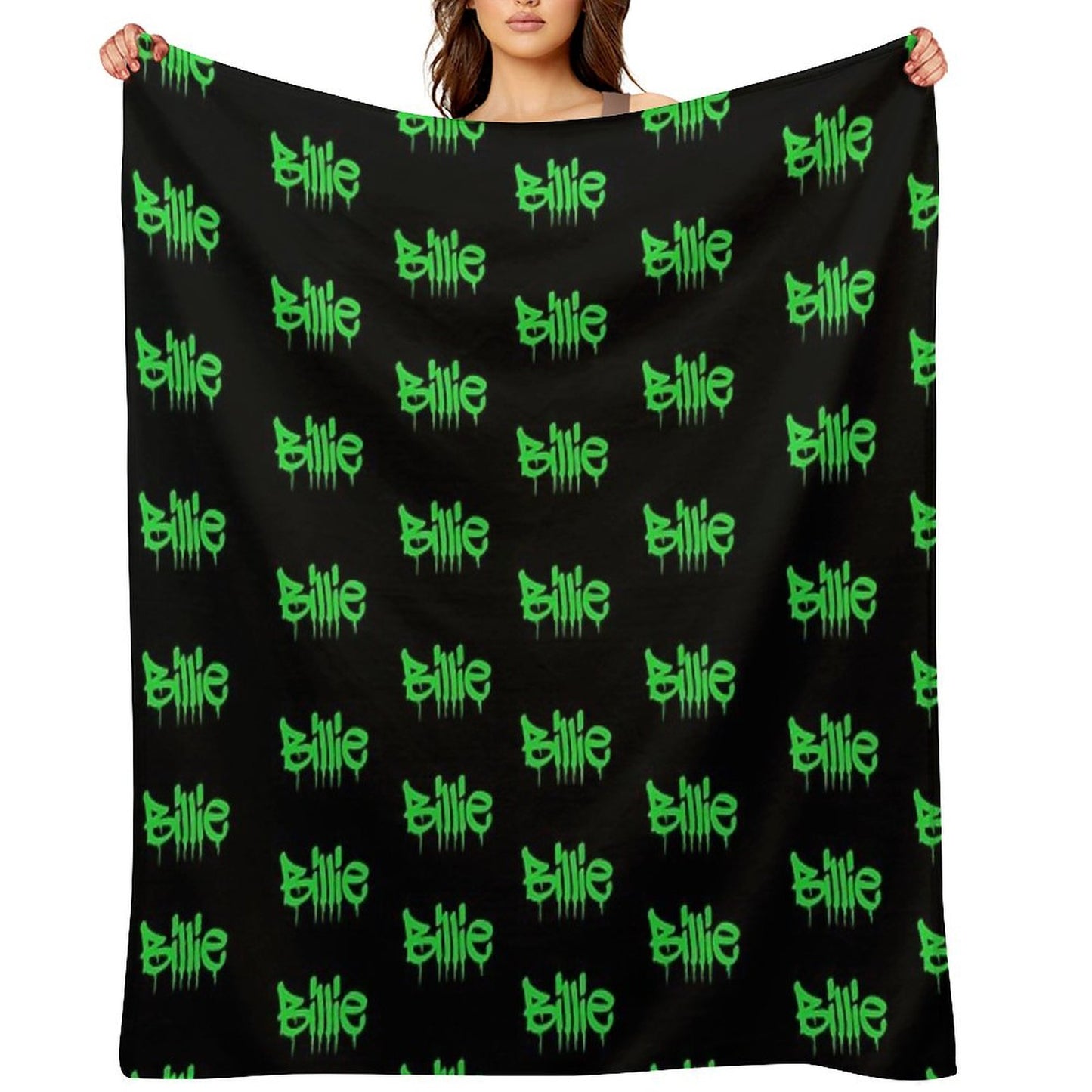 Billie Black&green Throw Blankets Throw Blanket