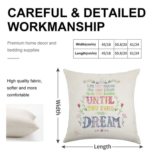 Sound of Music Climb Every Mountain Linen Throw Pillow Cover