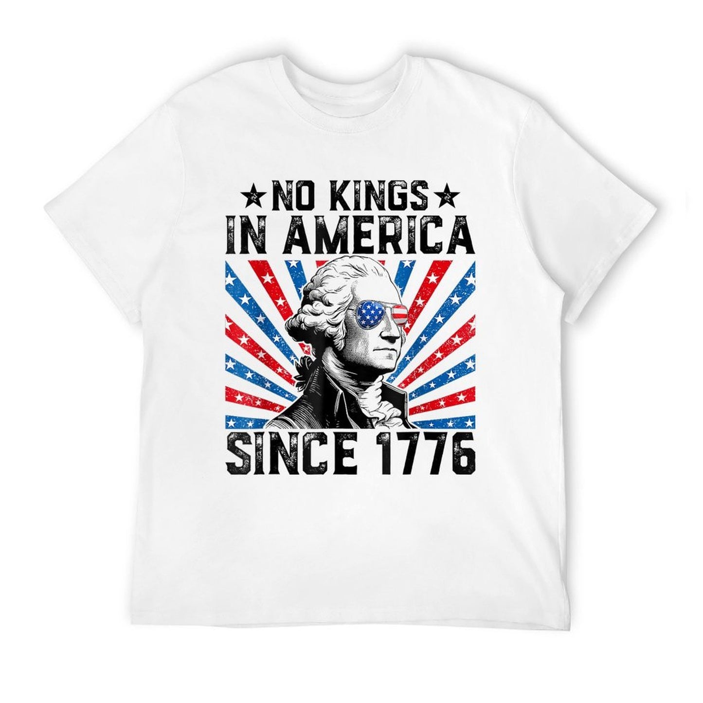 No Kings In America Since 1776 Distressed  Lightweight T-Shirt
