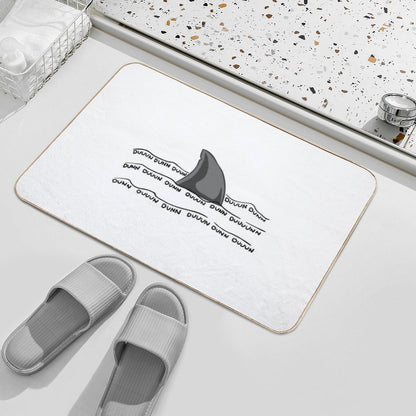 Jaws Funny Shark Melody Motif Bath Mat