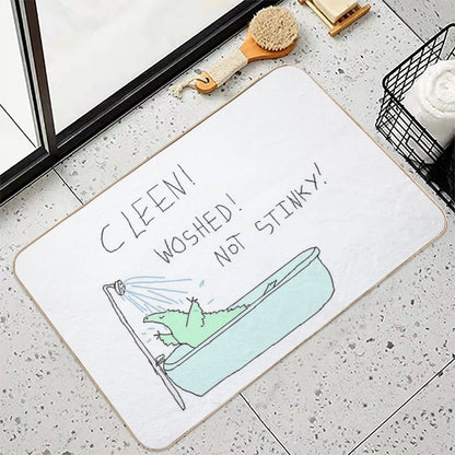 Clean! Washed! Not Stinky! Bath Mat